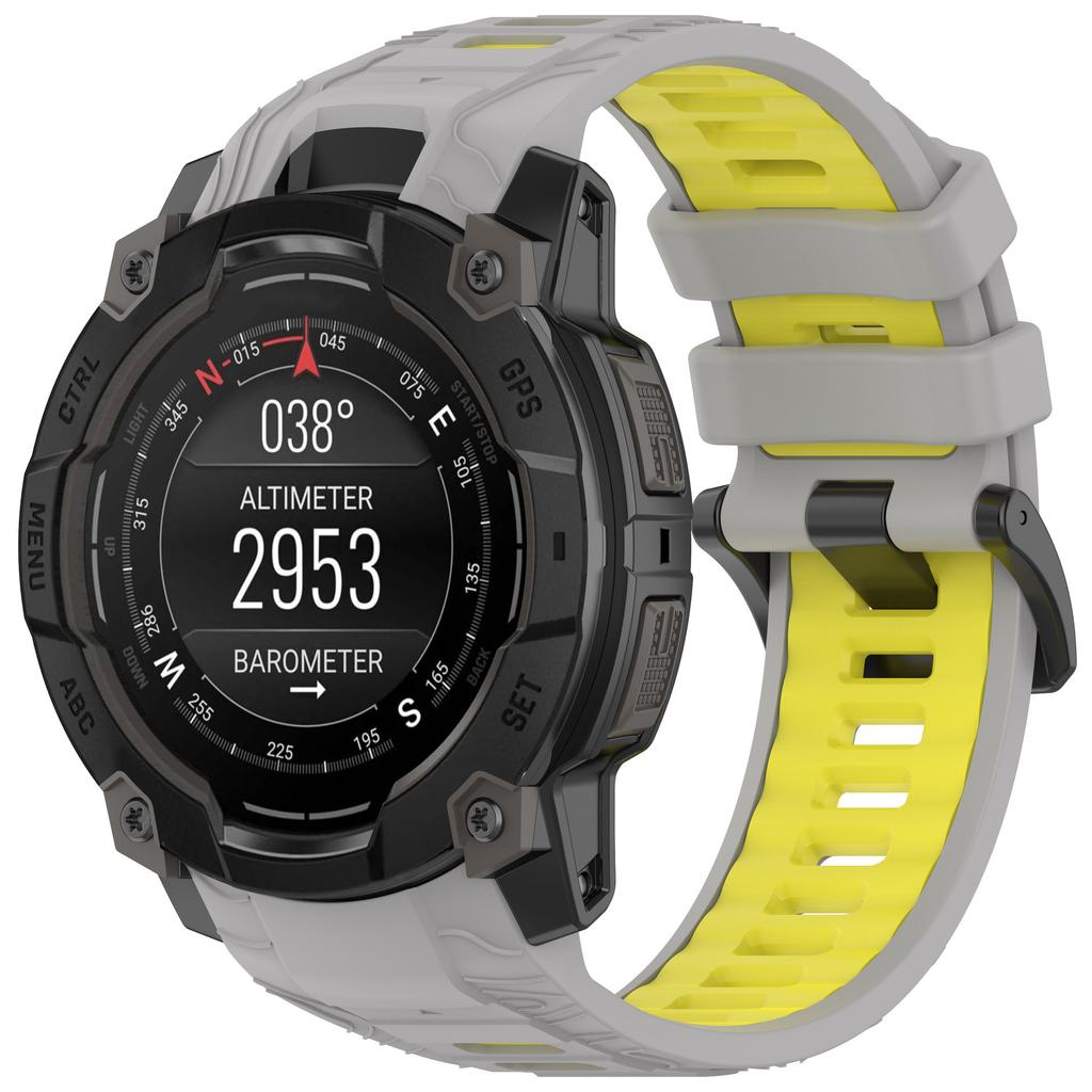 Dvoubarevný silikonový řemínek Pro Garmin Instinct 3 50mm 45mm Oficiální pohodlný náramek Pro Garmin Instinct 3 45mm 50mm pásek