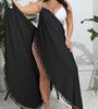 Plus Size Badedrakt Cover-ups Kvinner Sommer Dusk Wrap Bikini Strand Cover Up Strandklær Tunika Sexy Lang Strandkjole