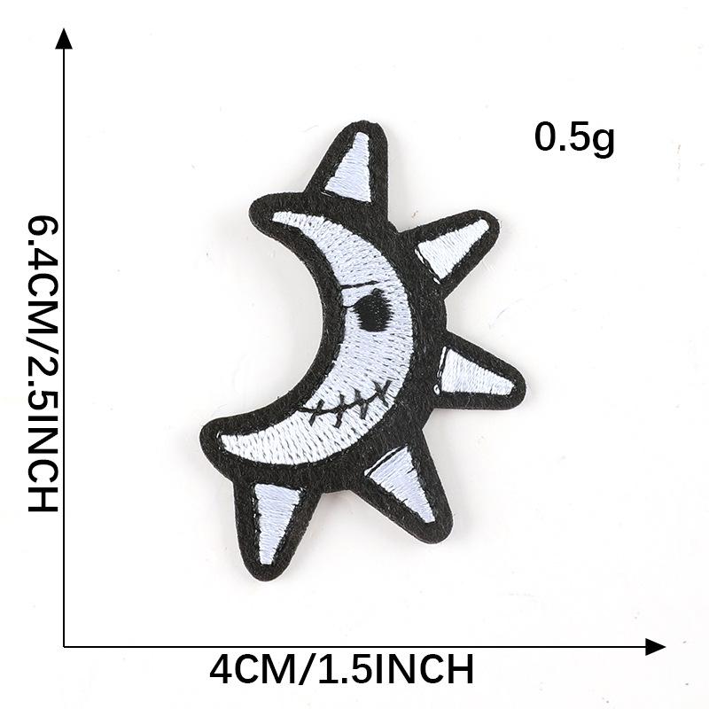 Totenkopf Geist Stickerei Aufkleber Patch: Bekleidungs- & Schuhzubehör