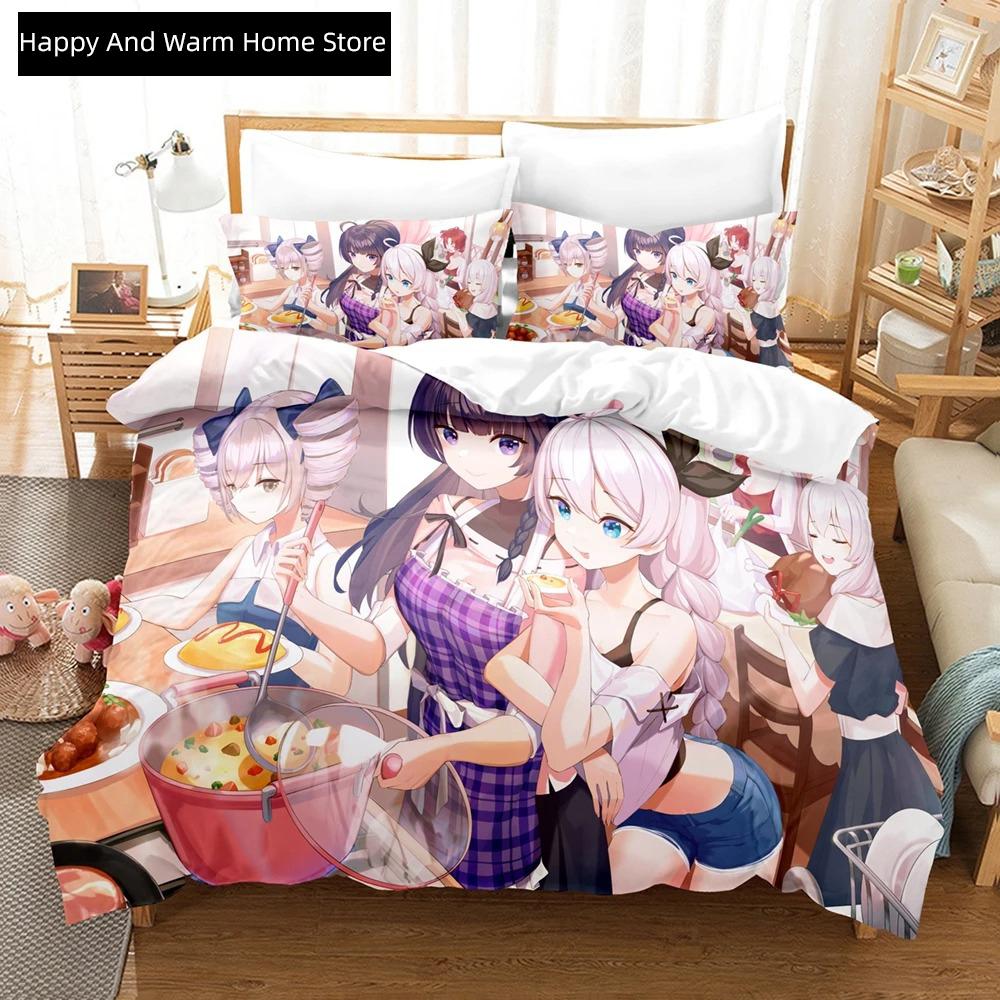 3D Anime Honkai Impact 3rd Beding Set Printed Decorative 2_3pcs Soft Duvet Cover Set Bedclothes Comfortable Quilt Cover Home For Home Textiles