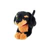 Knee Dog Miniature Dachshund Black Plush Toy S P-3012