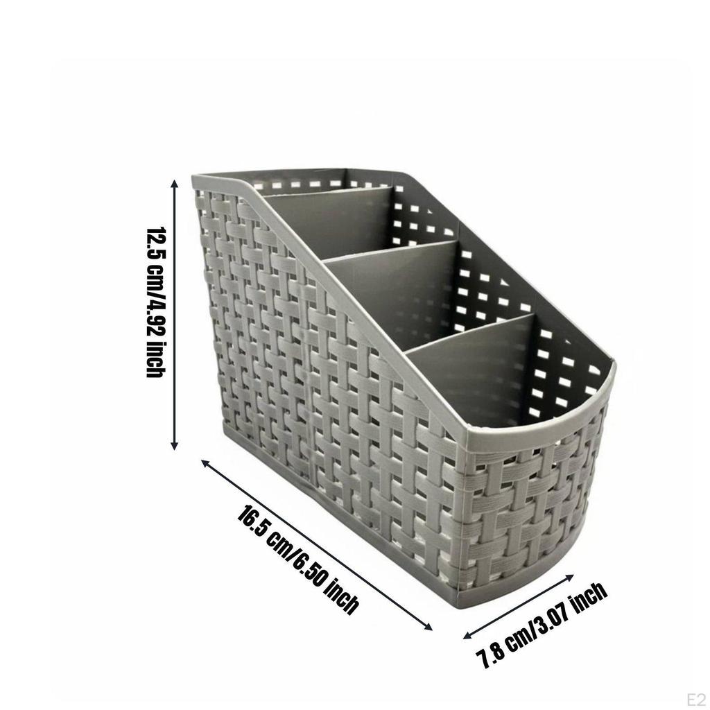 Slanted Stationery Organizer Stylish Design Desktop Storage Box Space Saving MultiCompartment