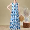 Elegant Woman Summer Dress Casual Loose Plus Size Sleeveless Long Dresses Female Clothing