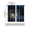 2 pcs   filtering curtains (excluding rods   non-movable   without batteries) Cute Rabbit Night Sleep (2) for use in bedrooms and