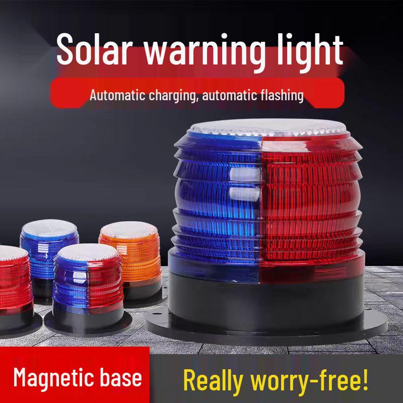 High-Model Solar Car Magnet Signal & Warning Flashlight for Engineering Vehicles