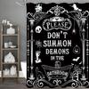Halloween Funny Please Don't Summon the Devil Halloween Party Shower Curtain, Bathroom Decorative Shower Curtain, Waterproof Sho