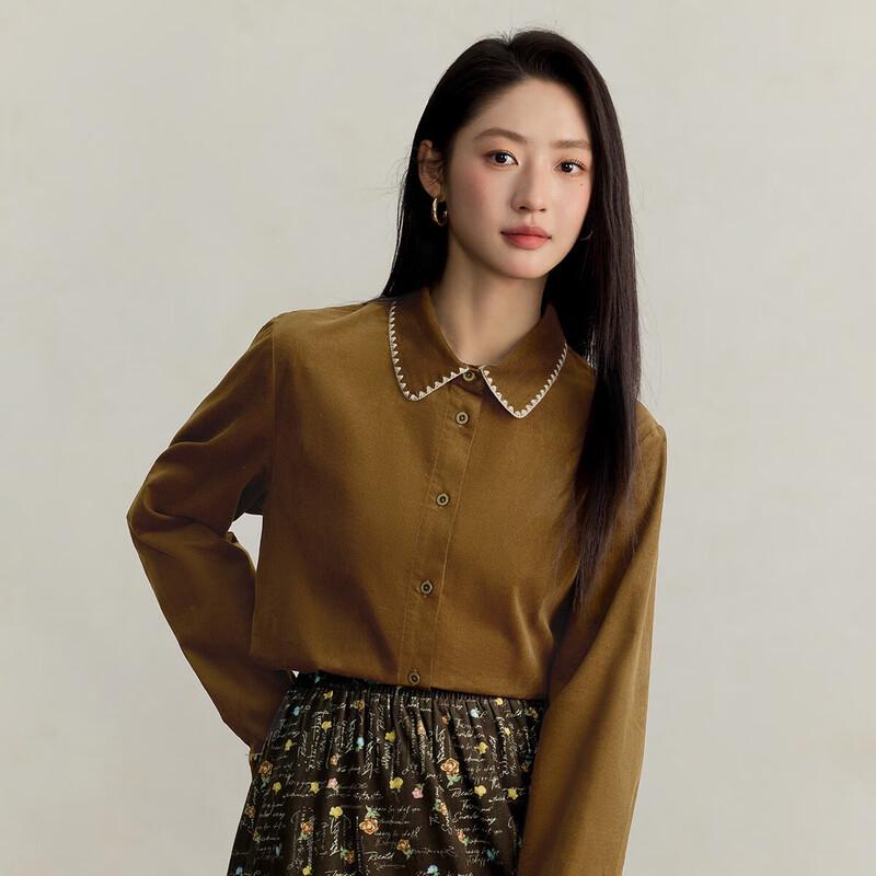 Женская рубашка из французского хлопкового вельвета INMAN S