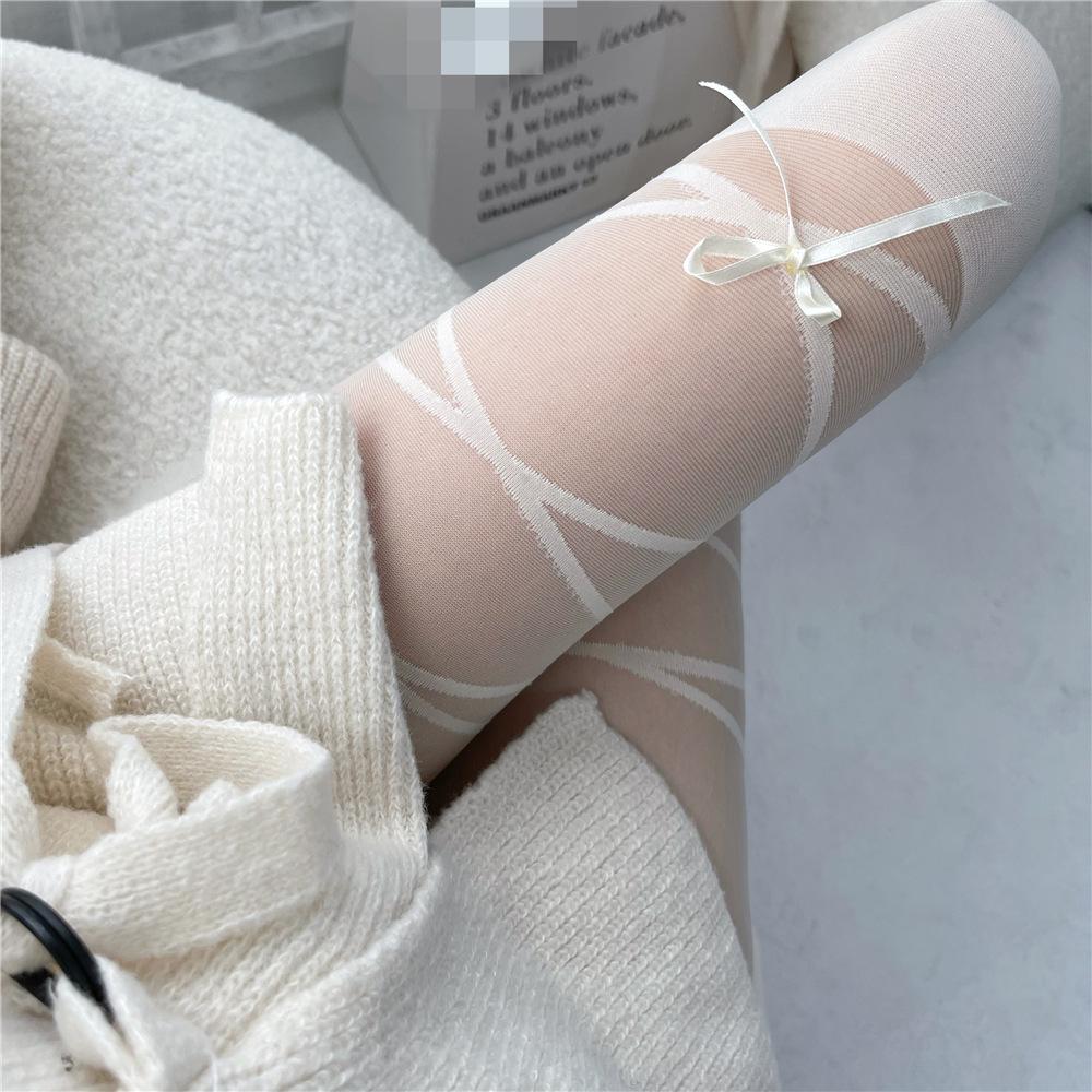 Hot Selling Cute Sexy Ladies Japan Beautiful Girls Tights Pantyhose Stockings Lolita Socks Pantyhose / Tights with Bow-knot free size