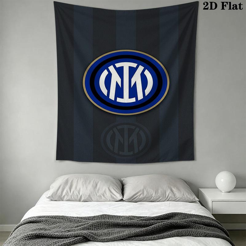Inter Milan Logo Wallpaper Threepiece Set 1 Duvet Cover 2 Pillowcase Without Core Soft And Comfortable Bedding Set Christmas Birthday Gift