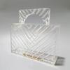 Luxury Famous Brand Clear Crystal Acrylic Evening Bag Shand Wallet Fashion Party Purse Bridal Clutch Crossbody Shoulder Handbag