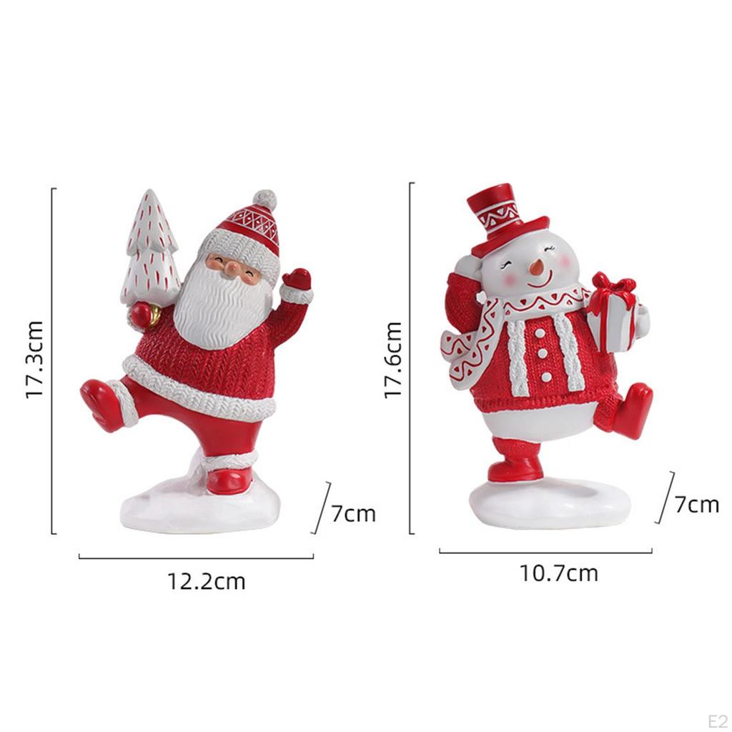 Christmas Desktop Ornament Resin Figurines Miniatures Decoration for Home