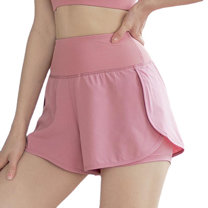 2023 Women's Summer High-Waist Running and Yoga Shorts - Breathable, Anti-Exposure, Two-Piece Design