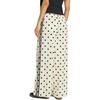 Adidas Originals Satin Polka Dot Elastic Waist Loose Wide Leg Knit Sports Pants Women Bottoms KV1168