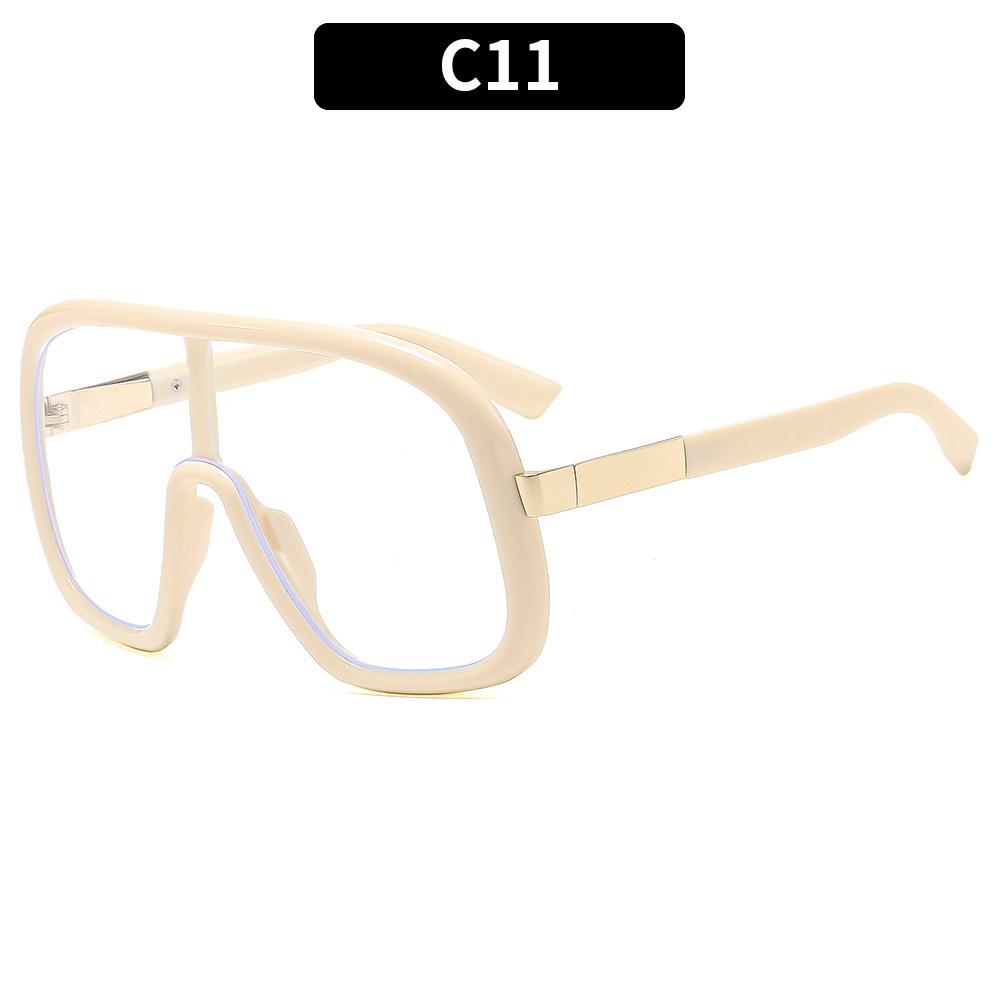 Fashion UV400 Sunglasses One-Piece Large Frame High-End Sun Protection for Women Trendy Personality