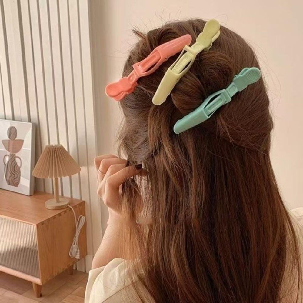 6Pcs Professional Alligator Hair Clips Black Hairdressing Hair Grip Crocodile Hairpins  Headdress