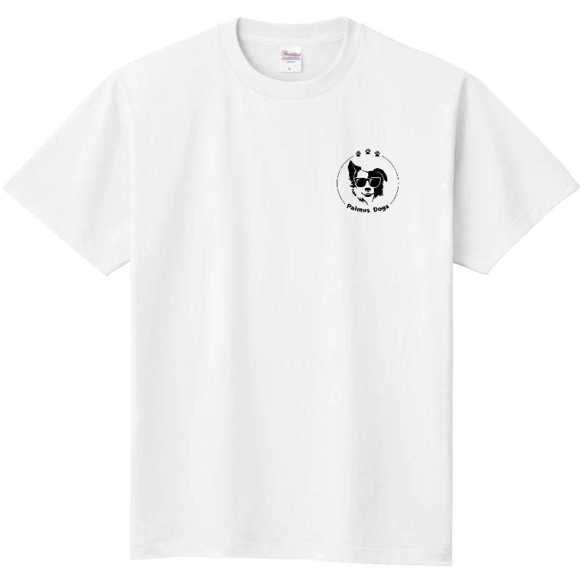 Palmus Dogs T-Shirt Puppy Logo Dog Lover Minimal Design Graphic Tee Cotton White XL