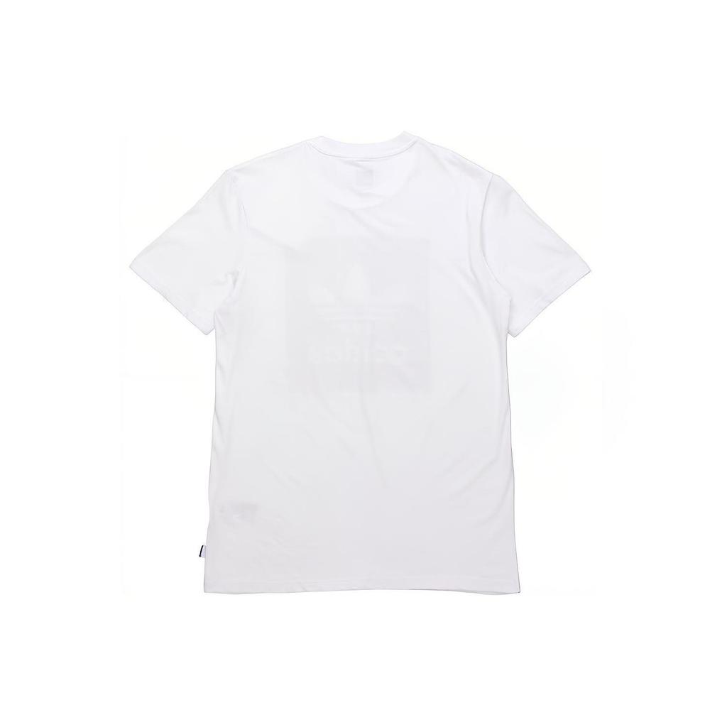 adidas Originals T Shirts Men's Black White Crew Neck Moderate Straight Fit CW2336-