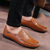 High Quality Leather Men's Moccasins Fashion Brand Men's Flat Shoes 38-47