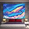 Colorful Airplane Flying Through Sky Pattern Wall Hanging Tapestry Decorative Tapestry Home Decor for Bedroom and Living Room