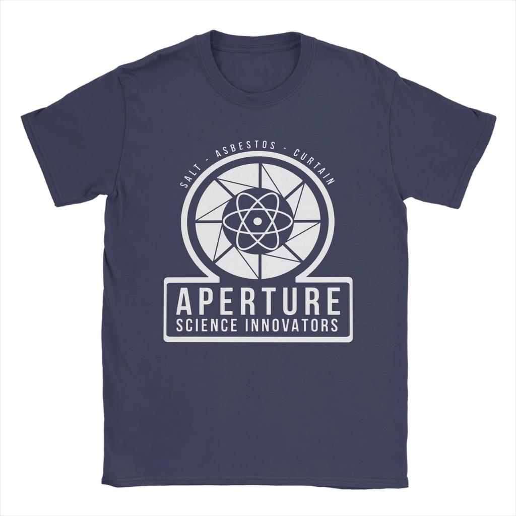 Magliette Unisex Portal Aperture Science Laboratories Top da Gioco Maglietta Novità a Maniche Corte con Girocollo Maglietta Stampata