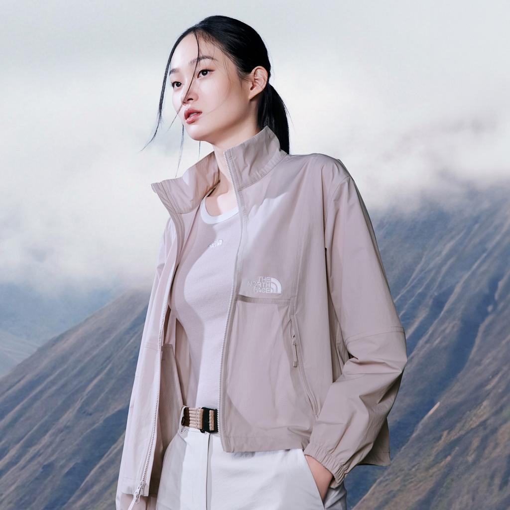 The North Face Iceday Stand Collar Zip Comfort Long Sleeve Jacket Women Jacket Light-Pink NJ3BR31C