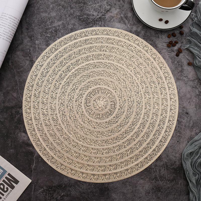 1 Peça Grande 38x38cm Jogo Americano Redondo Ins Nórdico Oco Almofada de Isolamento Térmico Jogo Americano para Mesa de Casa Decoração de Festa de Casamento