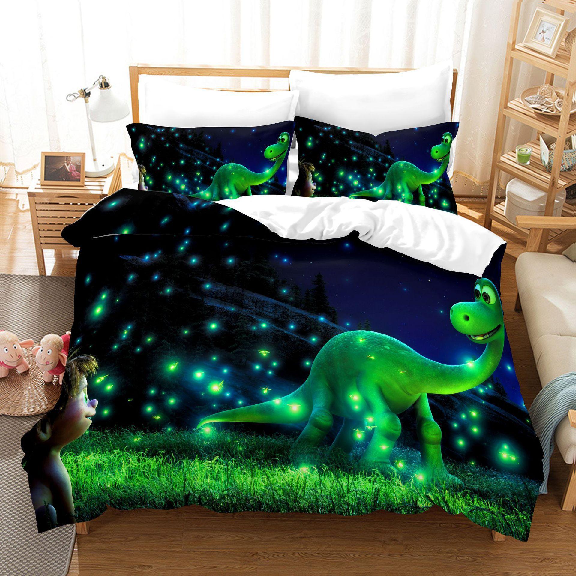 

Dinosaur Animal Pattern Three-Piece 3D Digital Printing Quilt Cover Pillowcase Bedding 90*190