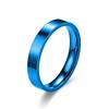 Stylish 4mm Flat Stainless Steel Titanium Couple Ring – European & American Design, No-Fade Finish