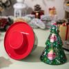 Christmas Tree Candy Box Cartoon Christmas Tin Cans Small Tree Storage Box  Holiday Party