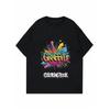 Graffiti Coloring Book T Shirt Black Colorful Graffiti Art Print Casual Streetwear Top for Women Everyday Wear Party Outfit