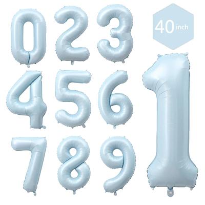 1Pc Large 40inch Number 1-9 Foil Balloons for Kid Boys Girls Crown Happy Birthday Balloon Baby Shower Decor Supplies