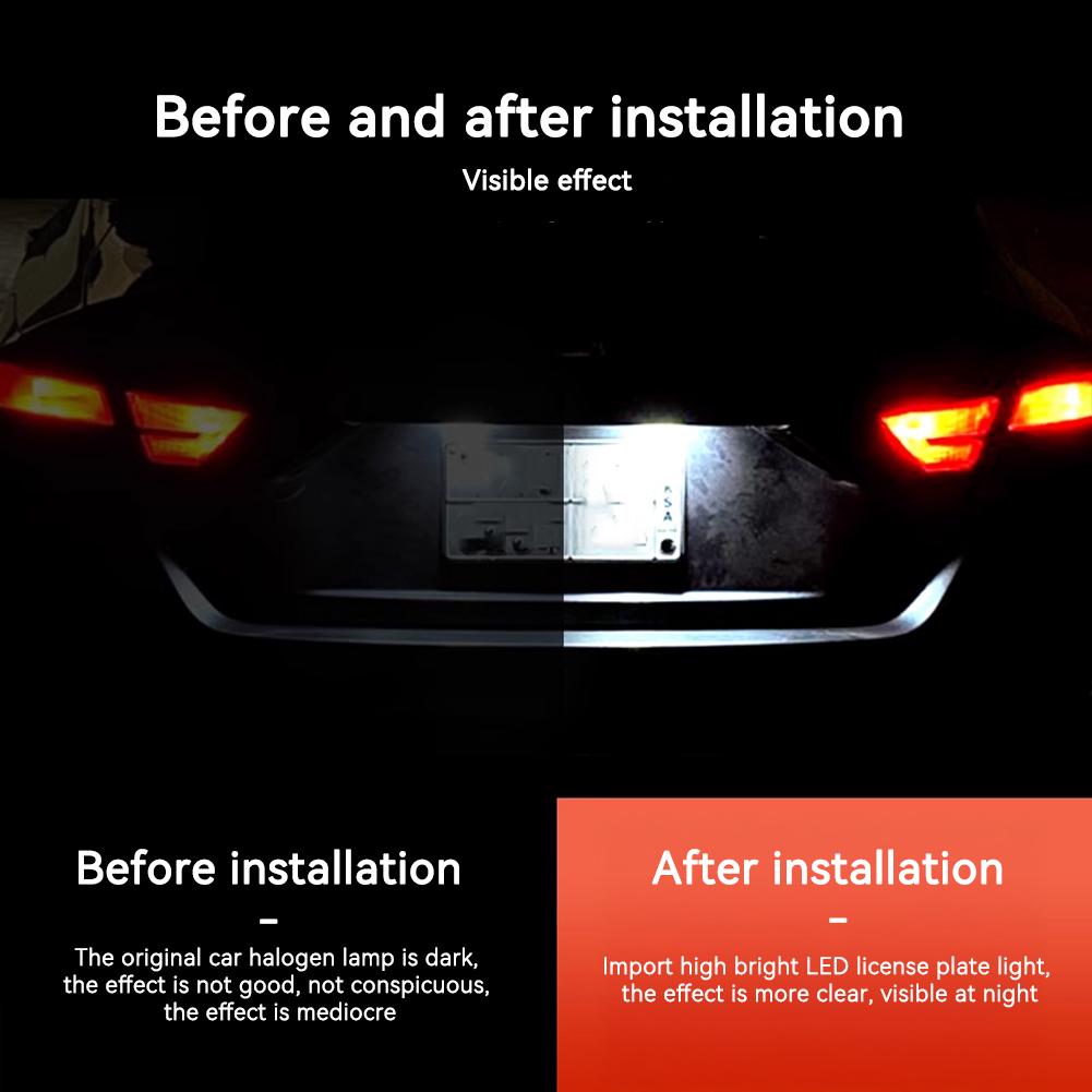 LED License Plate Light For Opel Vectra C Astra J H Zafira B Insignia Corsa C D Meriva A Tigra B 2Pcs Canbus Number Plate Lamp License Plate Lights 2