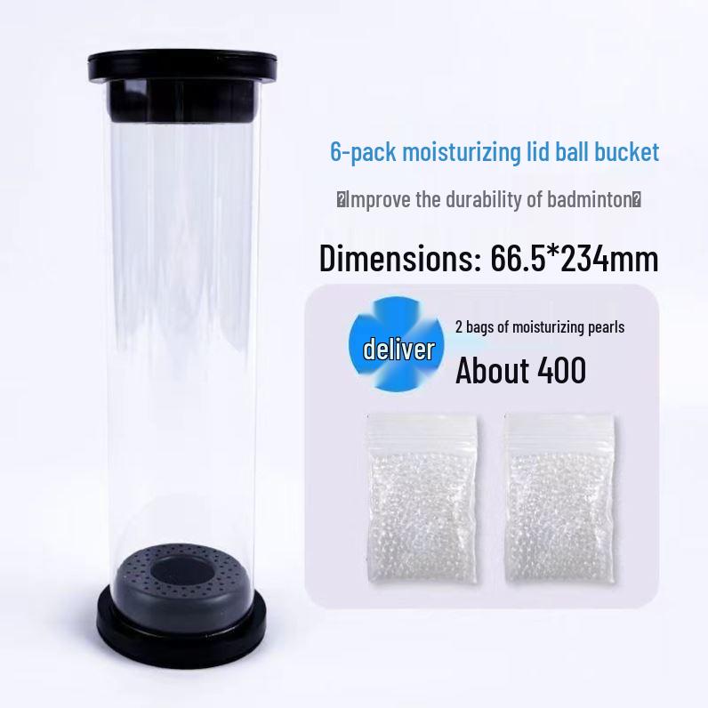 Portable Transparent Badminton Tube with Moisturizing Lid - Handmade Storage for Shuttlecocks