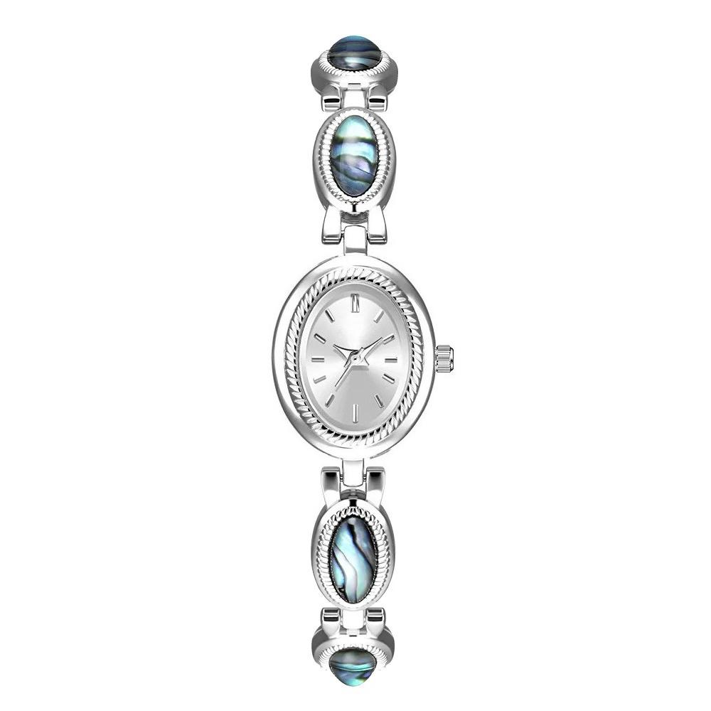 Woman Colorful Shell Vintage Wristwatch Bracelet Dial Analog Quartz Watch Clock Girls Gifts