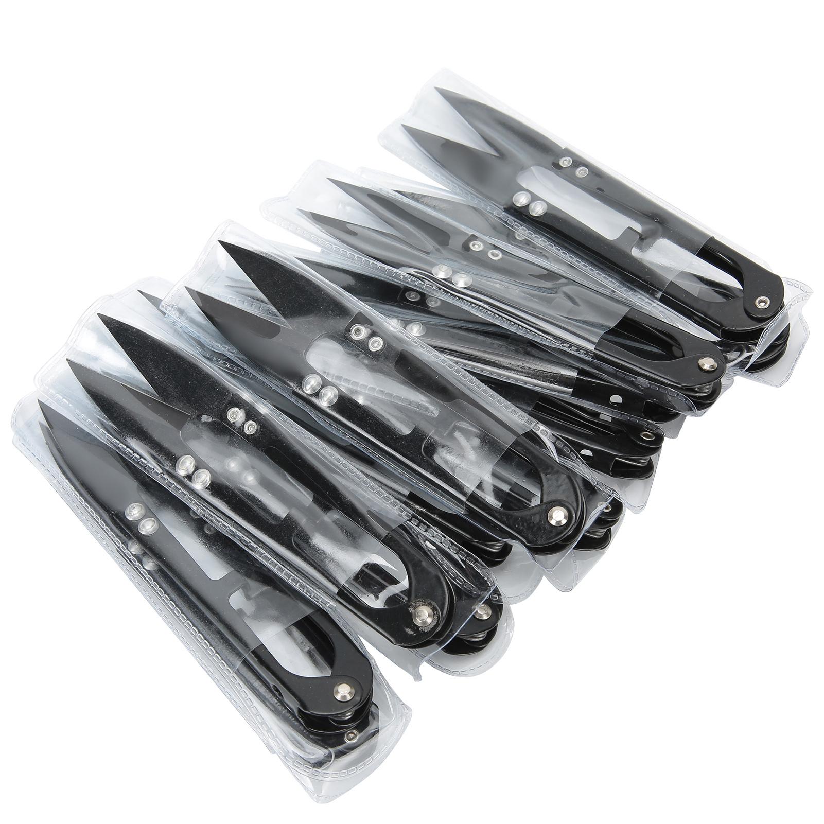 

12 шт. пружинных ножниц для пряжи, U-образные, из высокоуглеродистой стали, DIY CrossStitch, нитяной резак, клипсатор