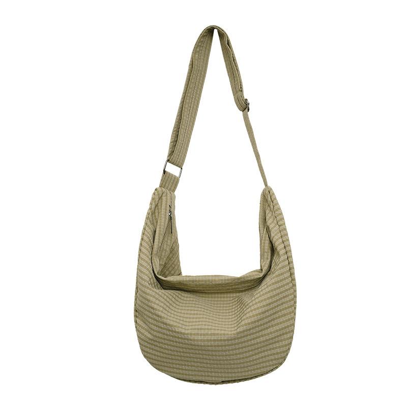 Literary dumpling bag large capacity shoulder bag trendy washing water canvas messenger bag new