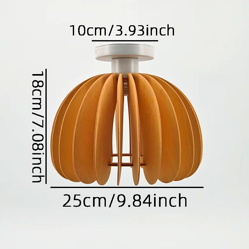 

LED Wood Ceiling Lamp Pumpkin Hand Knitted Braided Japanese Style Ceiling Lights Home Living Room Corridor Porch Decor Lighting no bulbs
