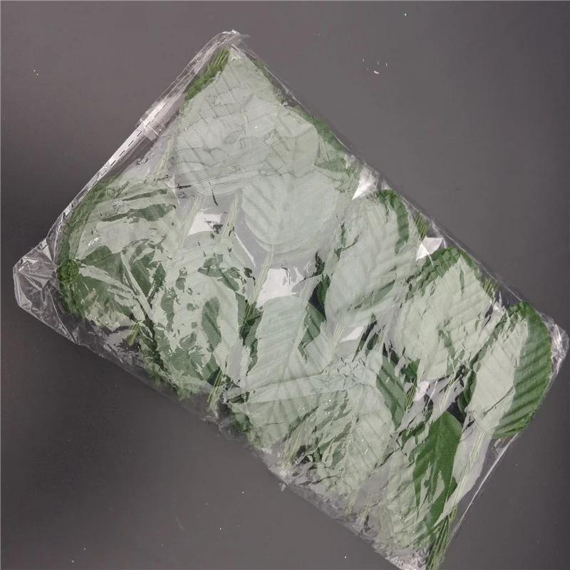 

50pcs Colorful Simulation Silk Rose Leaf Fake Foliage for Home Wedding Decoration DIY Xmas Wreath Accessories Artificial Flower 50pcs