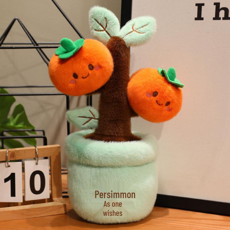 Heart s Desire Bonsai Persimmon Doll Ornament - Cute Plush Plant Gift Described Size (0.2kg)