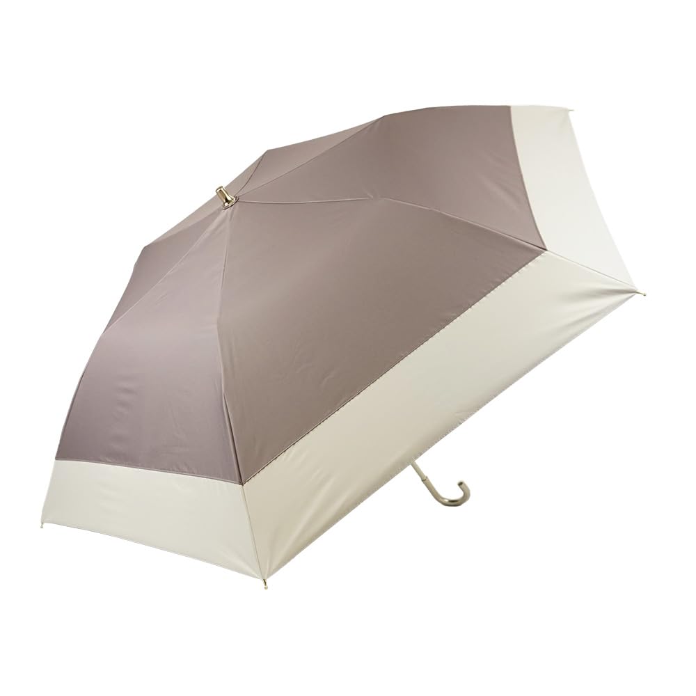Macocca Uchimizu Folding Light UV 51cm Folding Umbrella for Sun and Mocha Color Umbrella, 100% Blocking, 100% Protection, 99.9% Near-Infrared