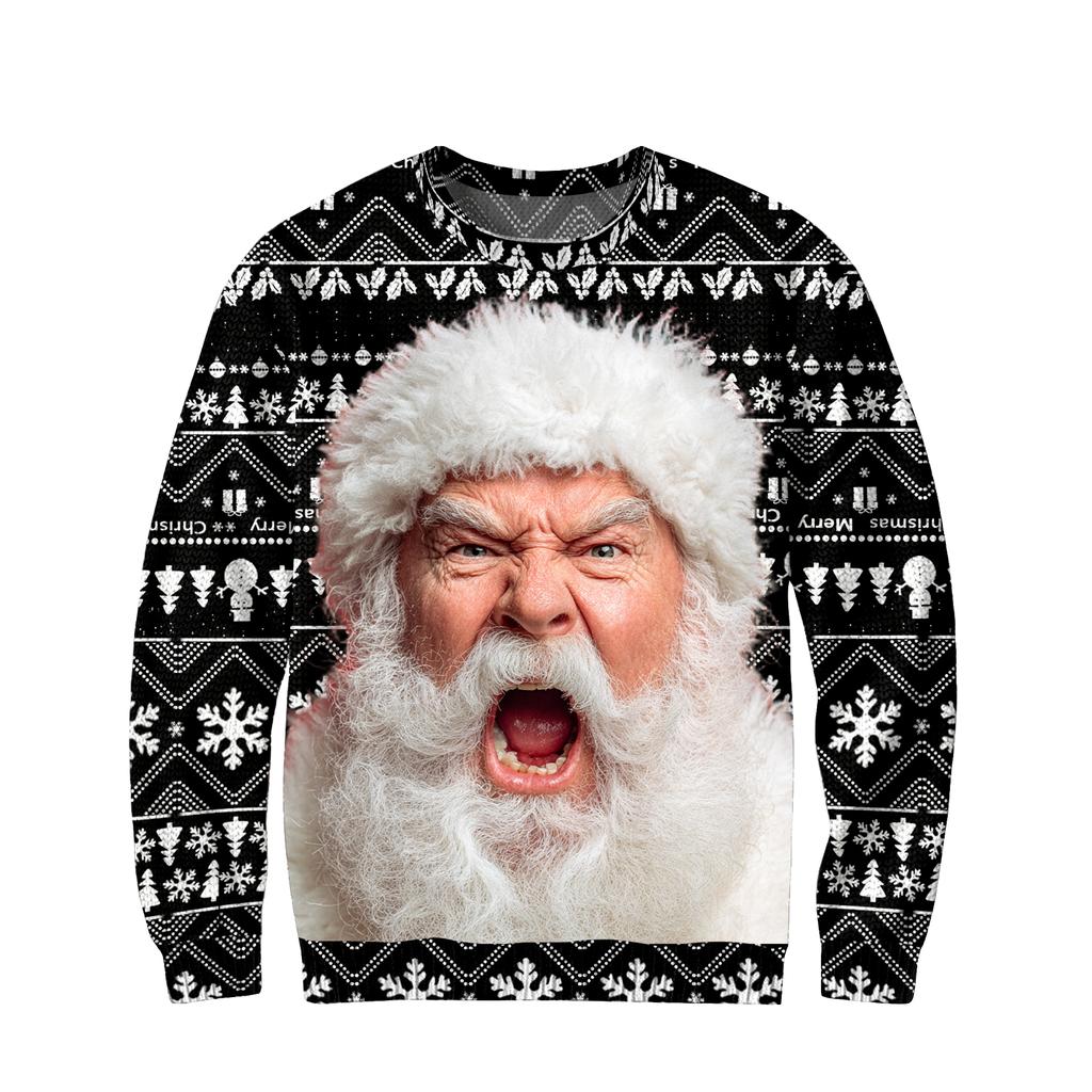 Pánský vánoční svetr s potiskem na límci