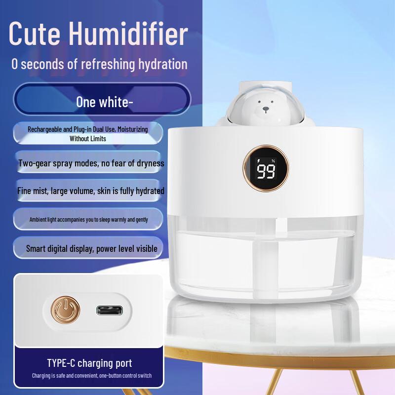 OLOEY Smart Mini Digital Display Rechargeable Humidifier
