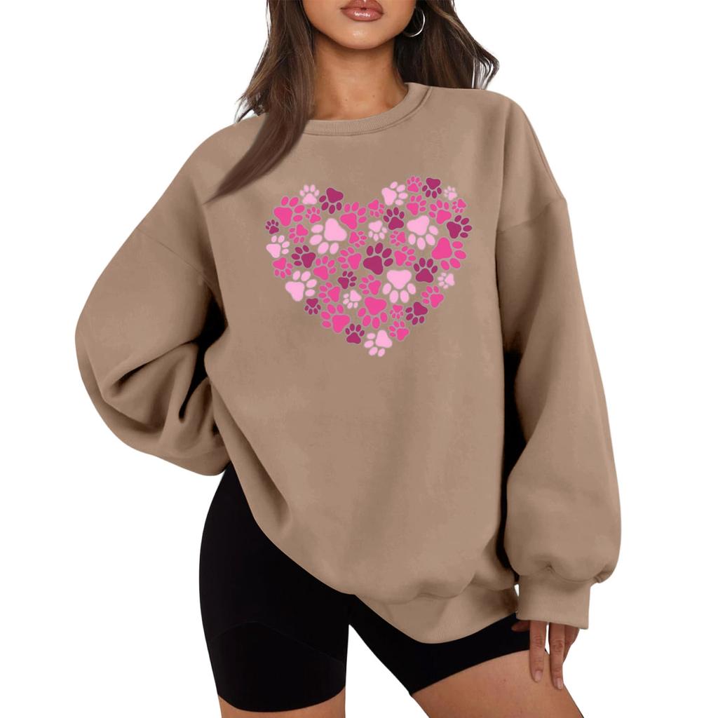 Dámská mikina s kulatým výstřihem Podzimní grafické mikiny Dovolená Dlouhý rukáv Spuštěná ramena Pulovr