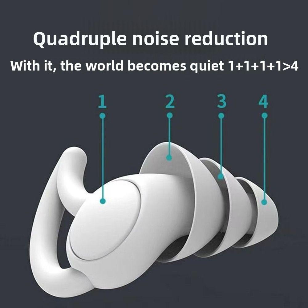 Soft Silicone Earplugs Ear Protection Noise Reduction Soundproof Earplugs Multi-Use Noise Prevention Reusable Earplugs