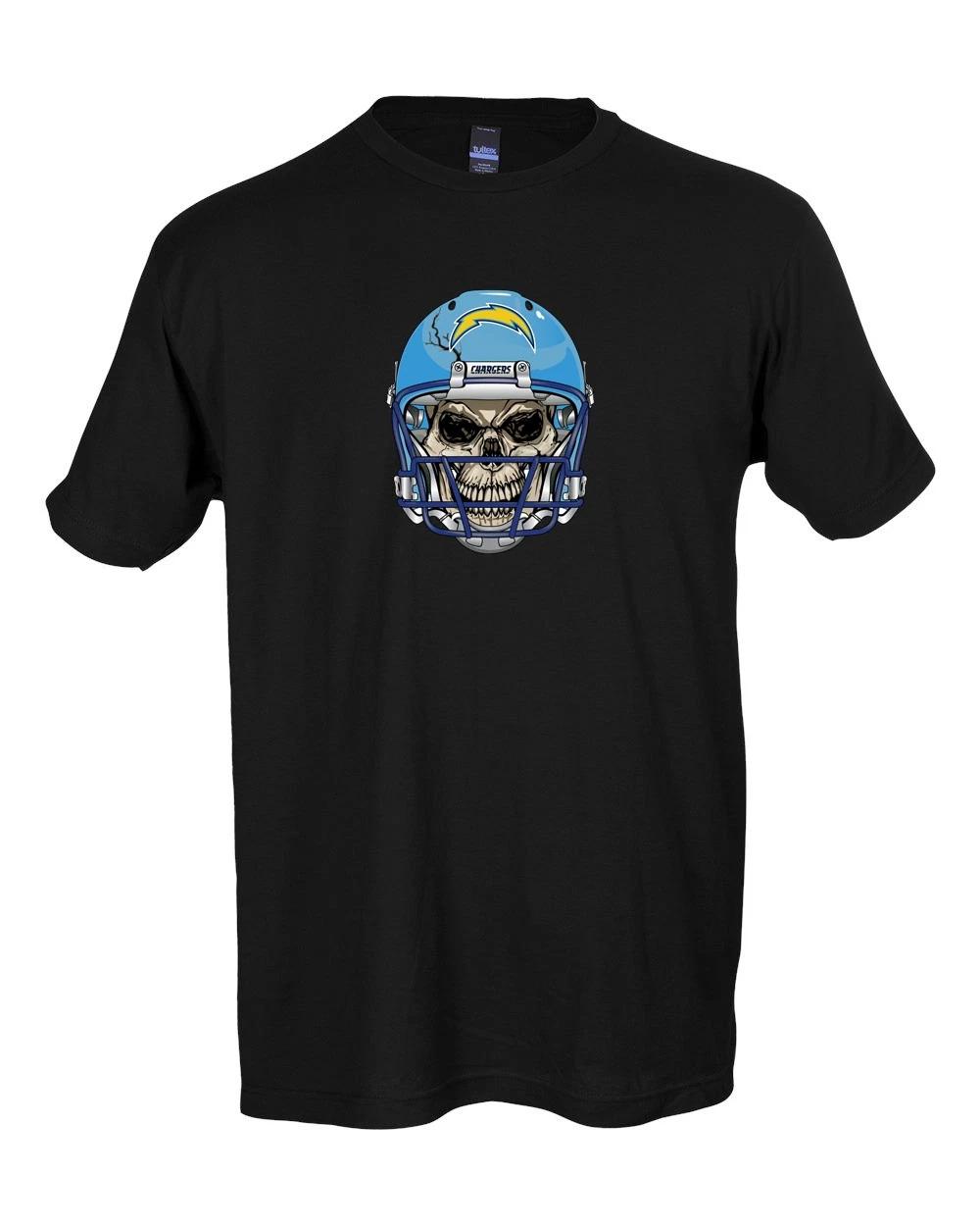 Los Angeles Chargers Skull HelmeT-Shirt 6 Sizes!! S-5XL XL