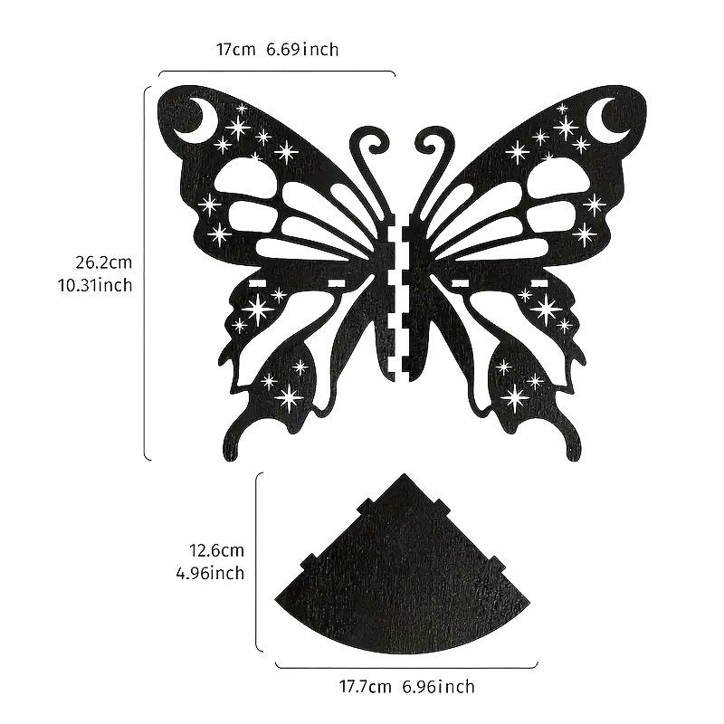 Butterfly Corner Shelf Wooden Crystal Display Shelf Wall Mounted Corner Organizer for Corner Bedroom Bathroom Kitchen Shelf