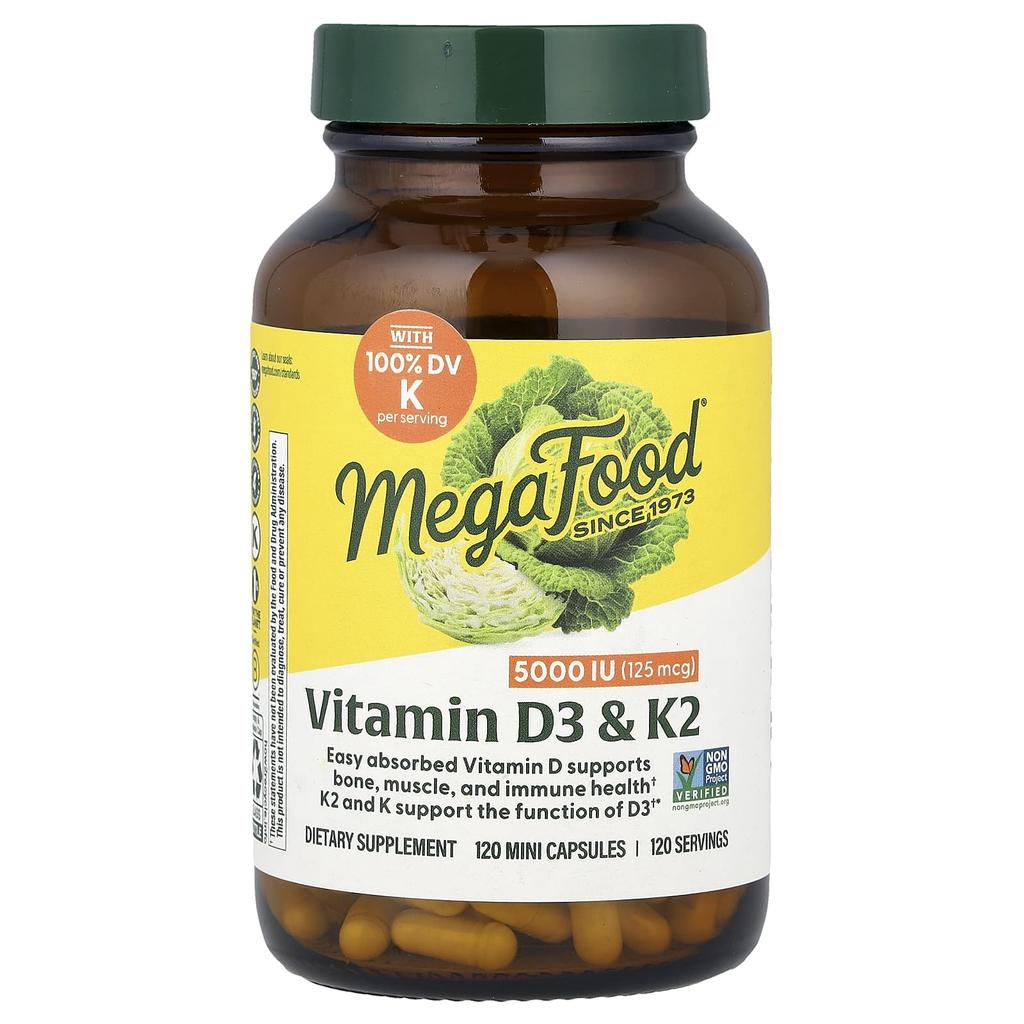 Vitamin D3 & K2, 120 Mini Capsules