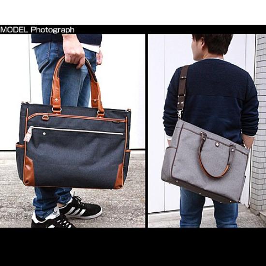 on Moustache on time 2WAY business tote bag black (Moustache time) JPF-2172