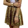 2026 Shimmering Western-style High-waist Slimming Sequins Elastic Waist Pleated Skirt Woman