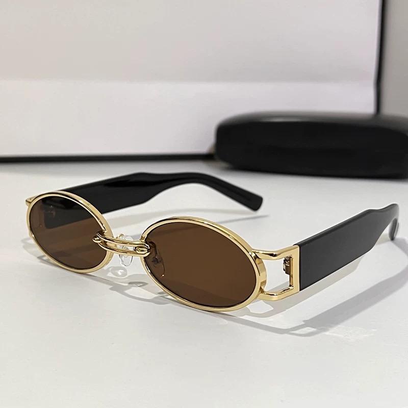 y2k Vintage Small Frame Oval Sunglasses ladies For Men Luxury  Designer Sun Glasses Steampunk Popular Outdoor Eyeglasses UV